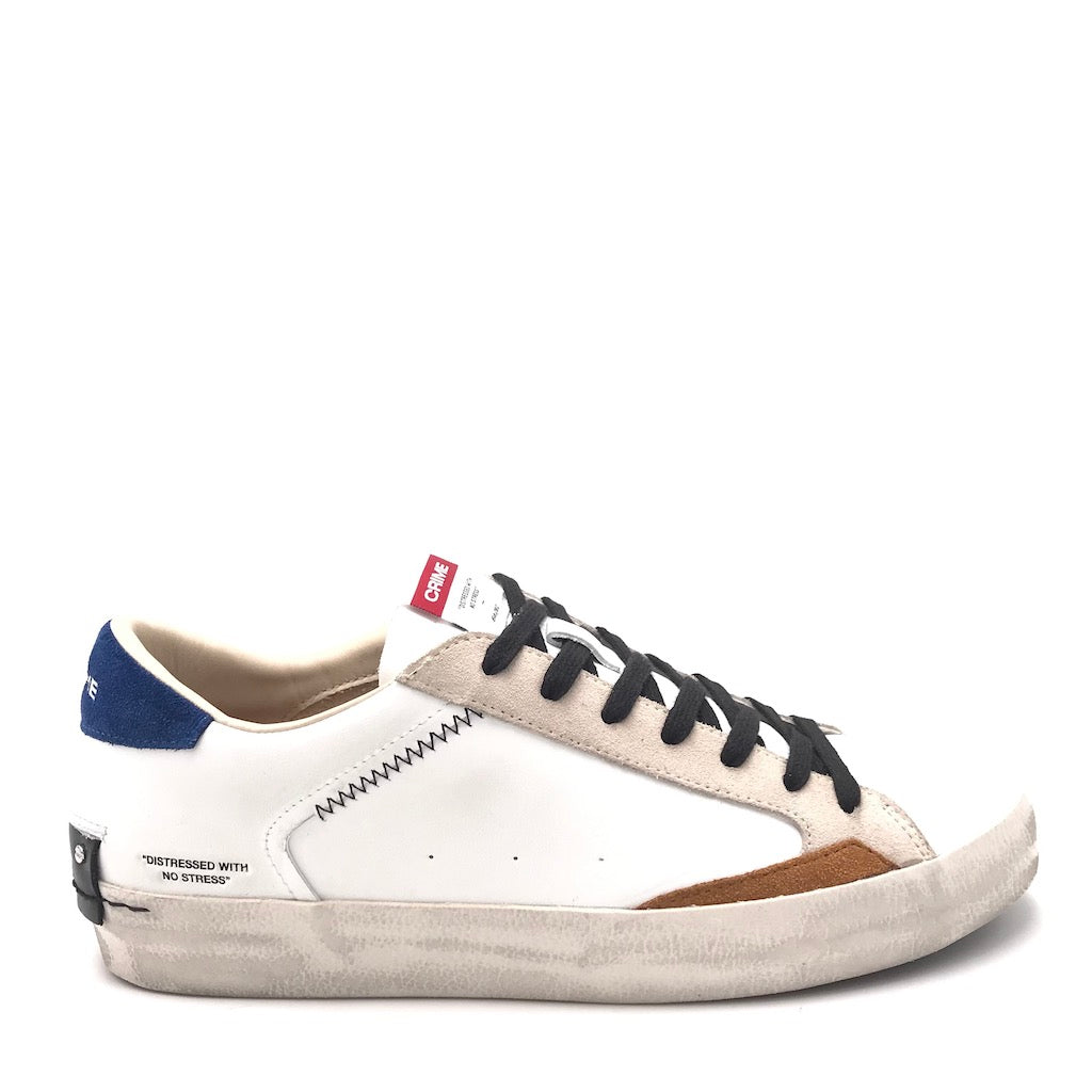 Sneakers Distrassed bianca-bluette