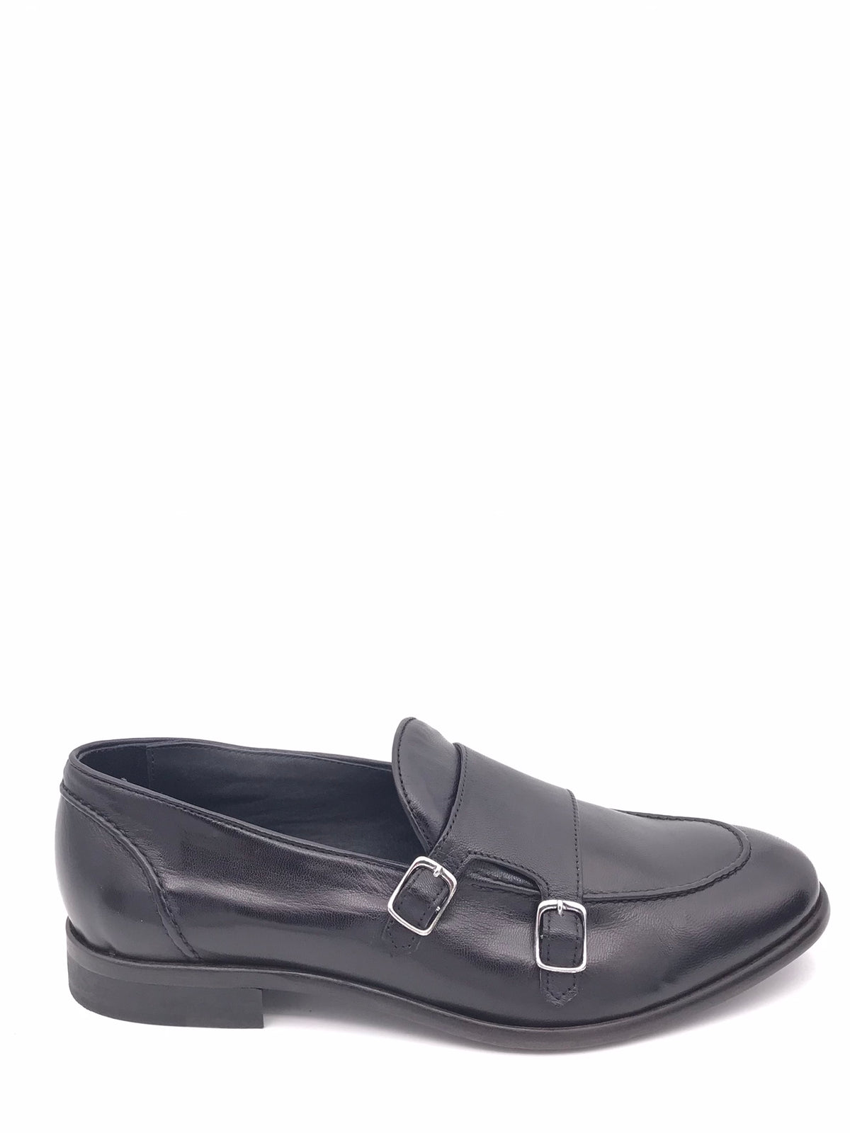 Mocassino Douglas doppia fibia in pelle nera DOUGLAS/F GUANTONERO ZULIAN 