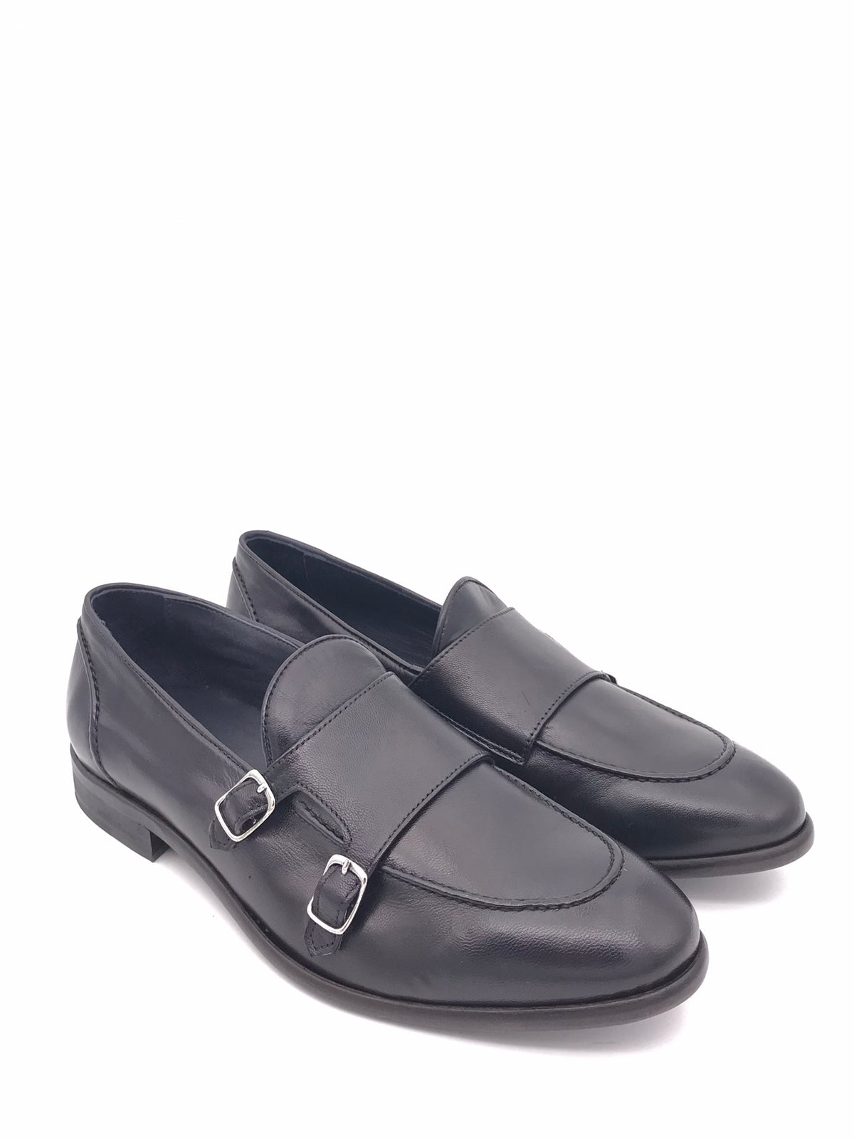 Mocassino Douglas doppia fibia in pelle nera DOUGLAS/F GUANTONERO ZULIAN 