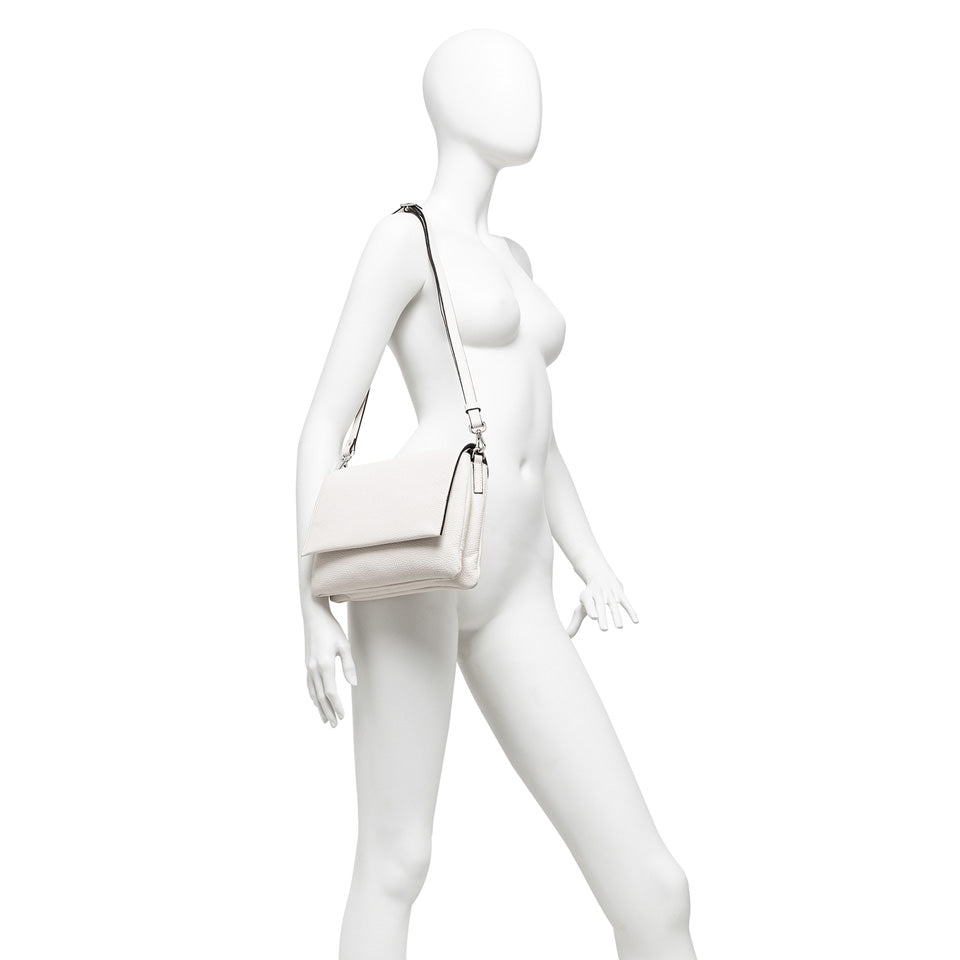 Borsa Three in pelle bottalata marble BS4364 LATTE GIANNI CHIARINI 