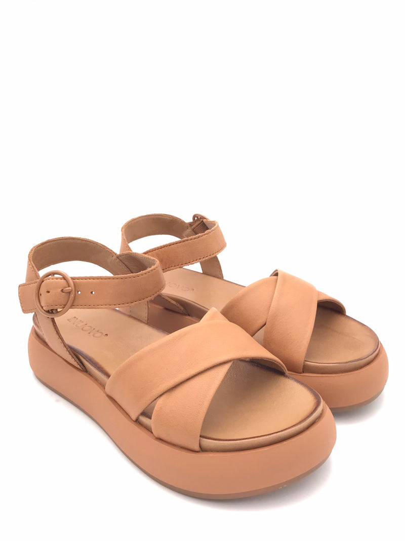 Sandalo donna color cuoio A96004 CUOIO INUOVO 