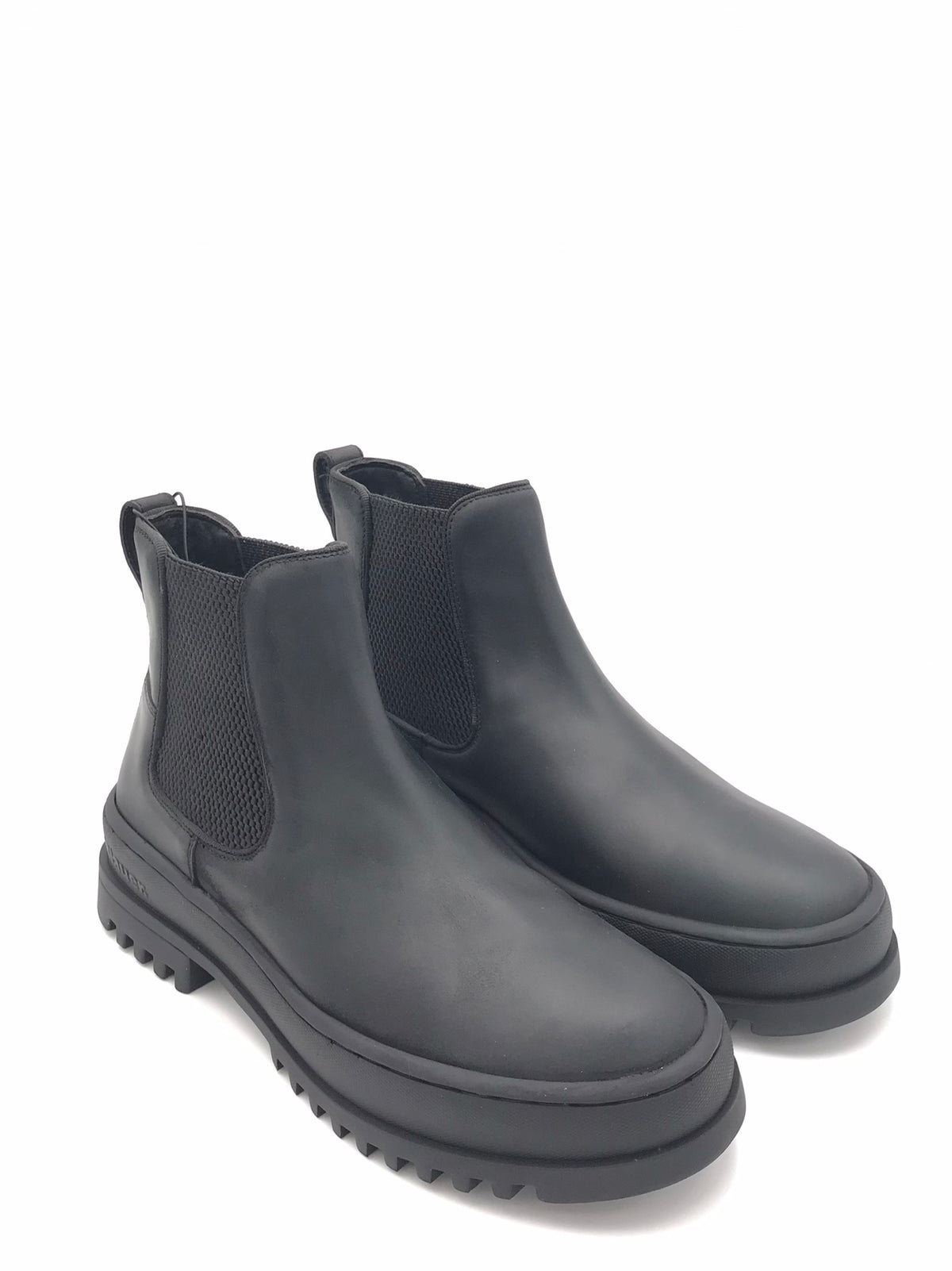 Chelsea boot in pelle ingrassata nera IUKA 02 NERO BLAUER 