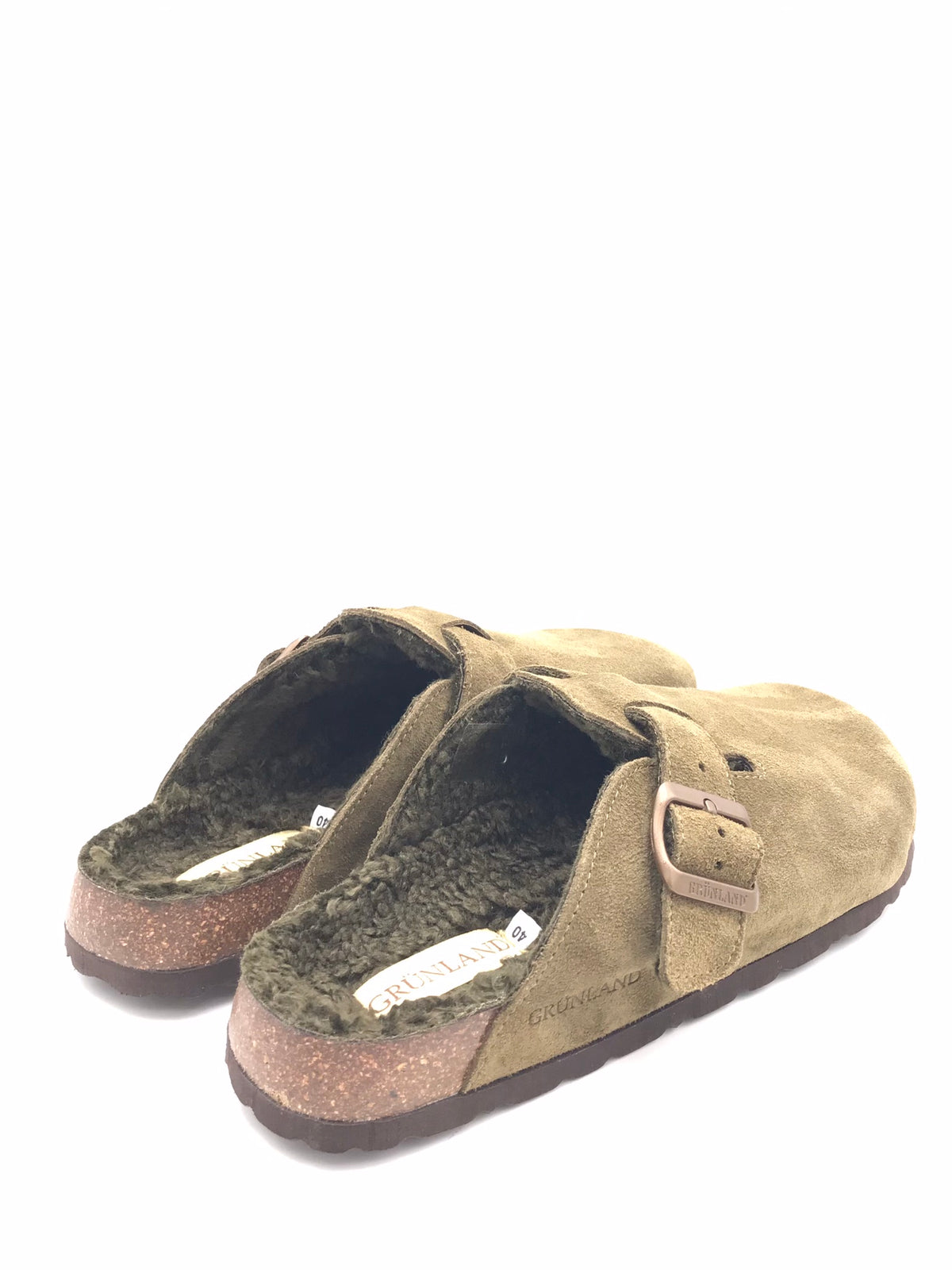 Ciabatta Bobo in camoscio oliva CB2247 OLIVA GRUNLAND 
