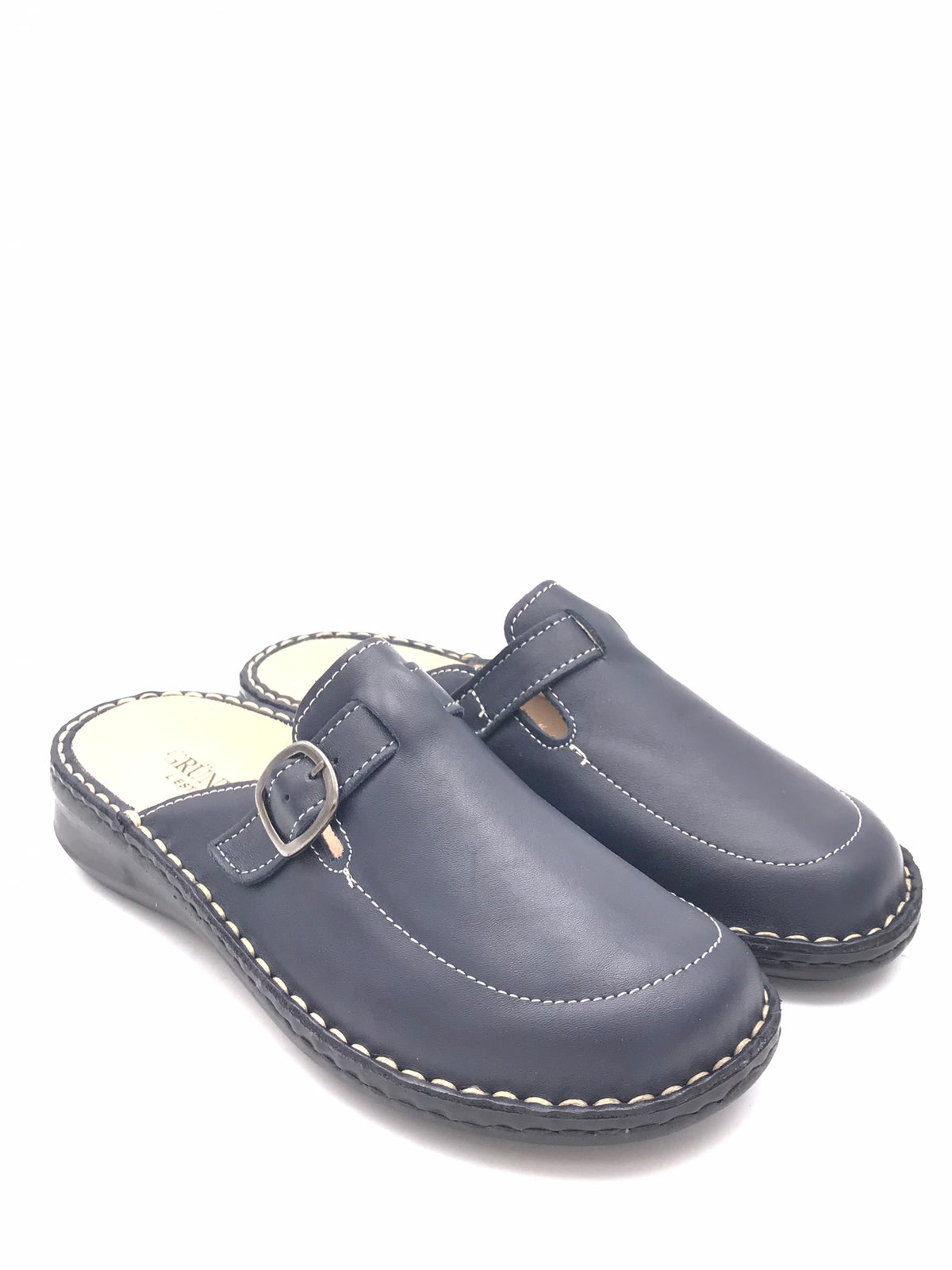 Ciabatta Dami in pelle blu CE0261 BLU GRUNLAND 