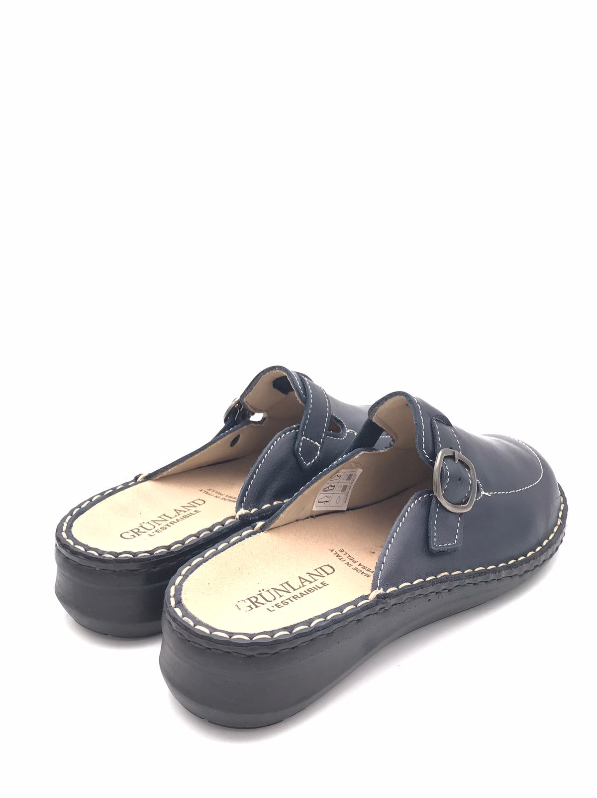 Ciabatta Dami in pelle blu CE0261 BLU GRUNLAND 