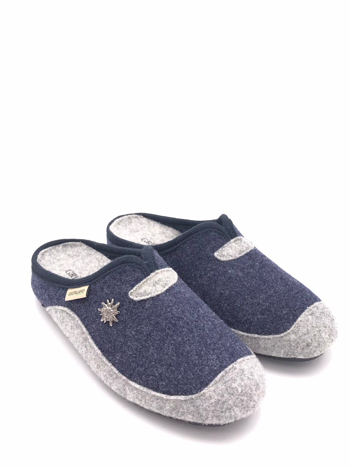 Ciabatta Adri in lana cotta grigio-blu CI1672 GRIGIO/BLU GRUNLAND 