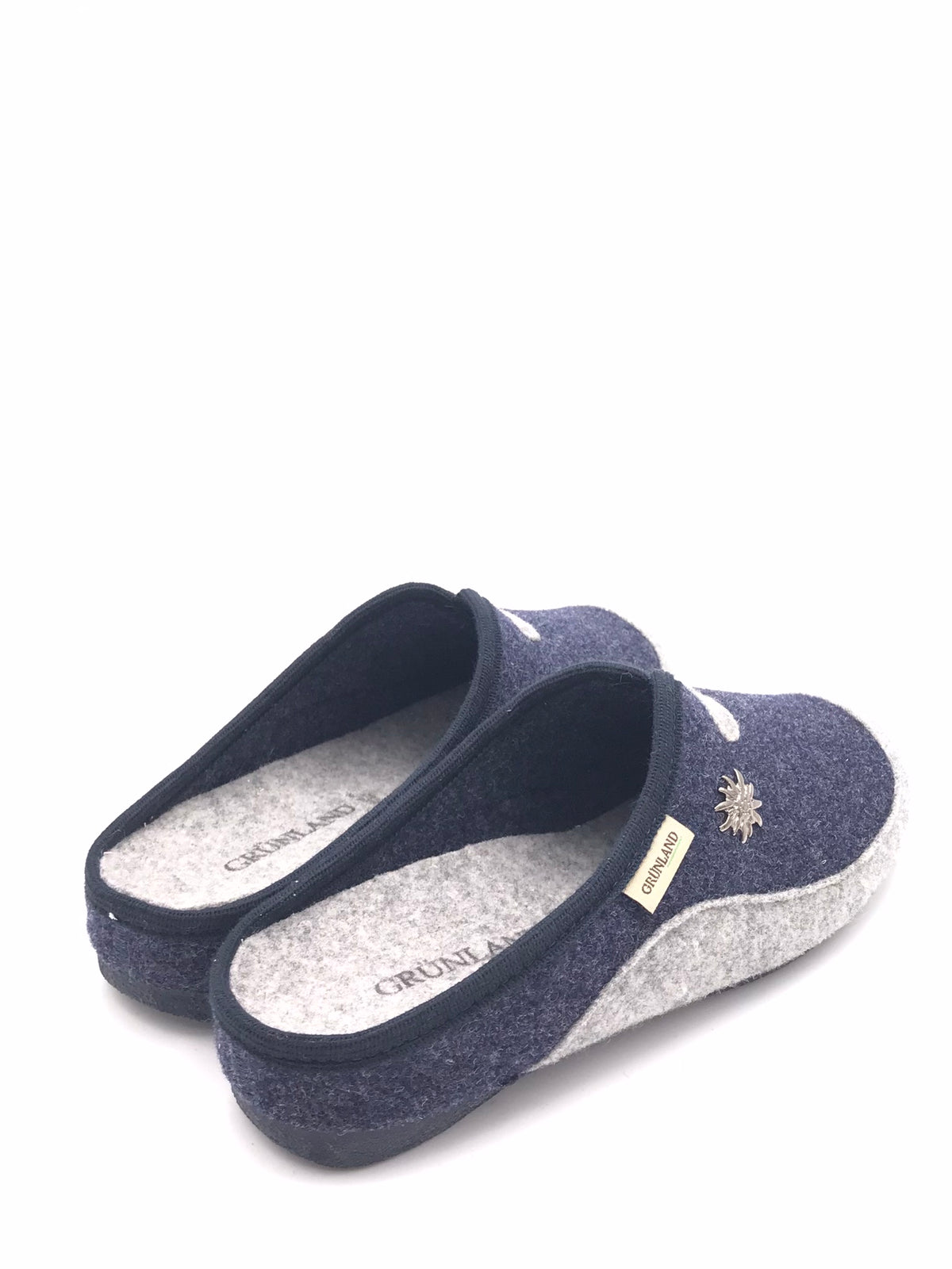 Ciabatta Adri in lana cotta grigio-blu CI1672 GRIGIO/BLU GRUNLAND 
