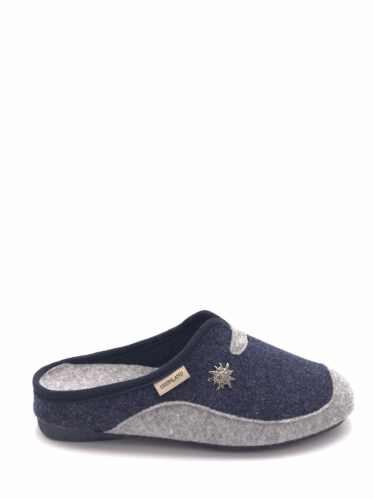 Ciabatta Adri in lana cotta grigio-blu CI1672 GRIGIO/BLU GRUNLAND 