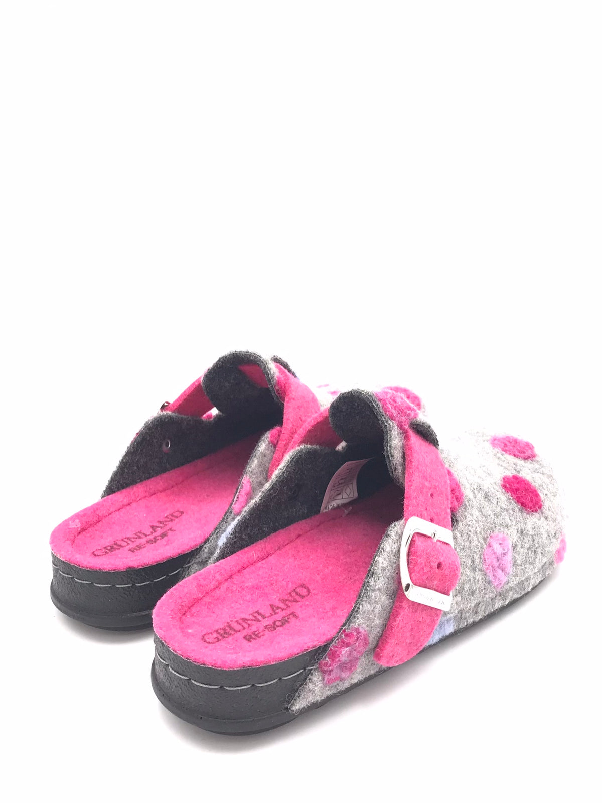 Ciabatta Pila in lana cotta grigio-fuxia CI2974 GRIGIO-FUXIA GRUNLAND 