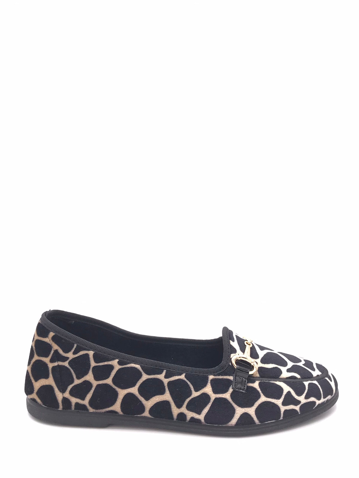 Pantofola Pika in panno con stampa giraffa nero-multi PA1281 NERO-MULTI GRUNLAND 