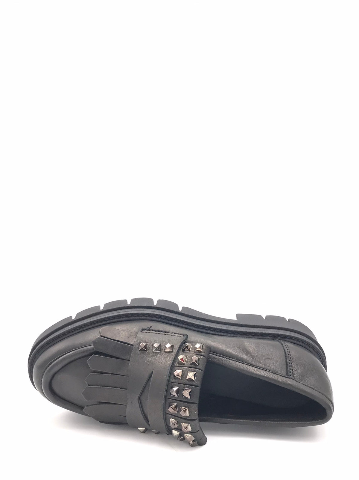 Mocassino Sidney nero con borchie PL4Y76 NERO ZULIAN 