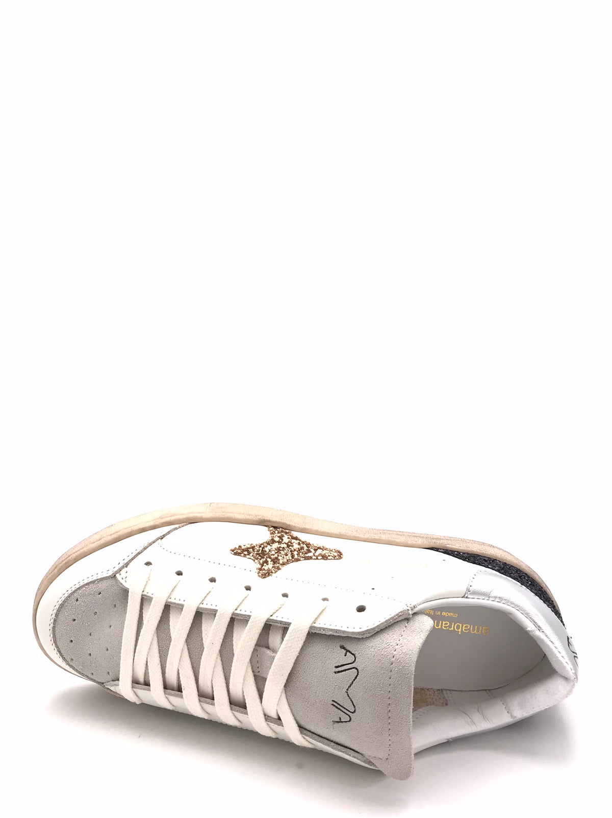 Sneakers Slam in pelle bianca 4724 BIANCA AMA BRAND 