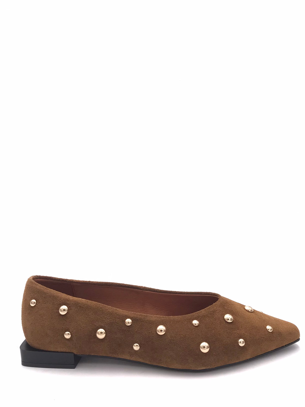 Ballerina Hope in crosta marrone con borchie 26507 MARRONE ANGEL ALARCON 