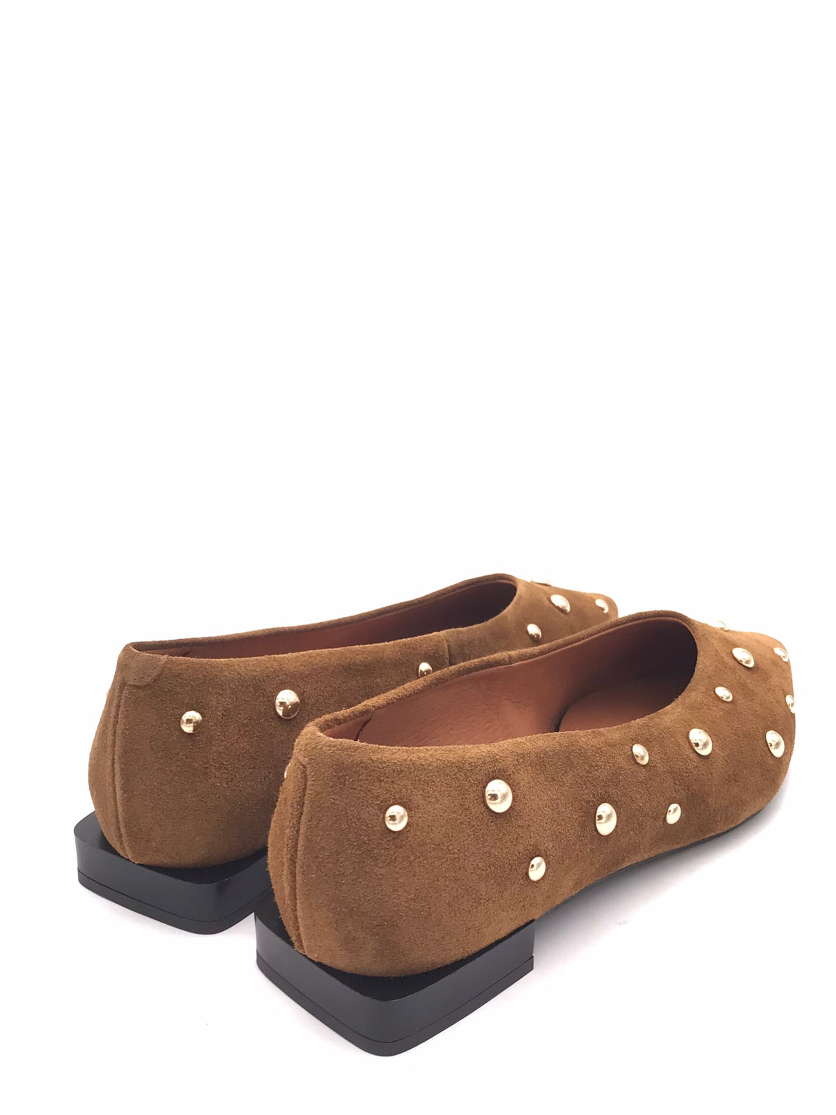 Ballerina Hope in crosta marrone con borchie 26507 MARRONE ANGEL ALARCON 
