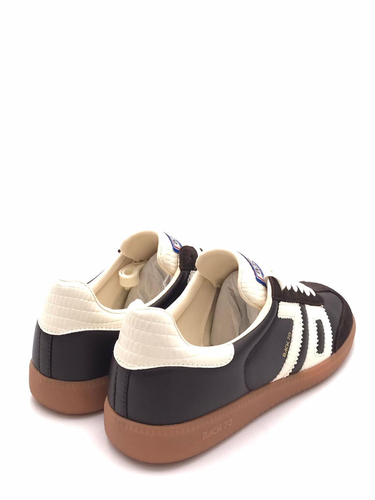 Sneakers Claud in nappa e suede marrone 108005 000308MARRONE BACK 70 