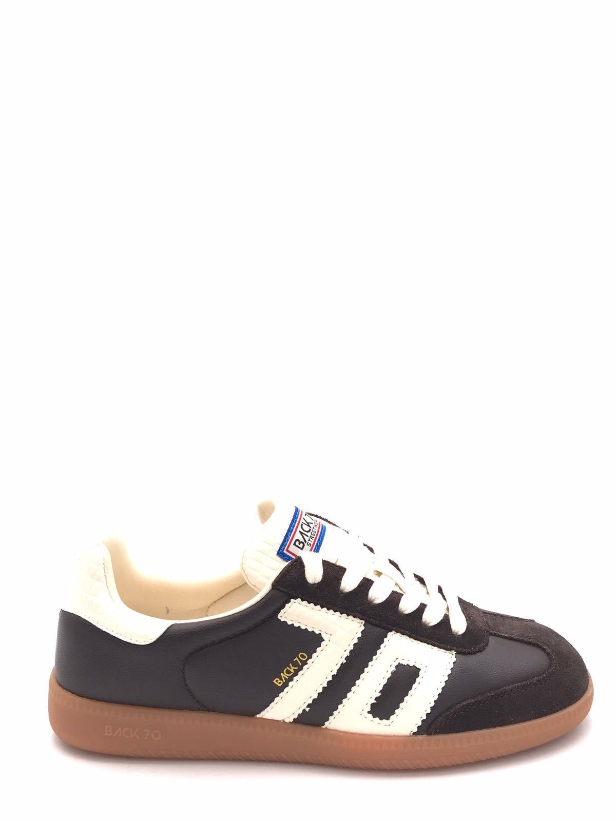 Sneakers Claud in nappa e suede marrone 108005 000308MARRONE BACK 70 