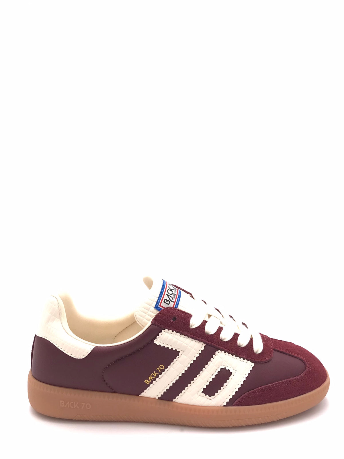 Sneakers Claud in nappa e suede wine<BR/> 108005 000309VINO BACK 70 
