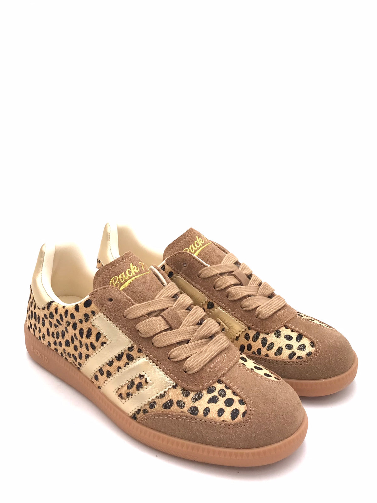 Sneakers Claud in cavallino animalier beige 108005 ANIMALIER BACK 70 