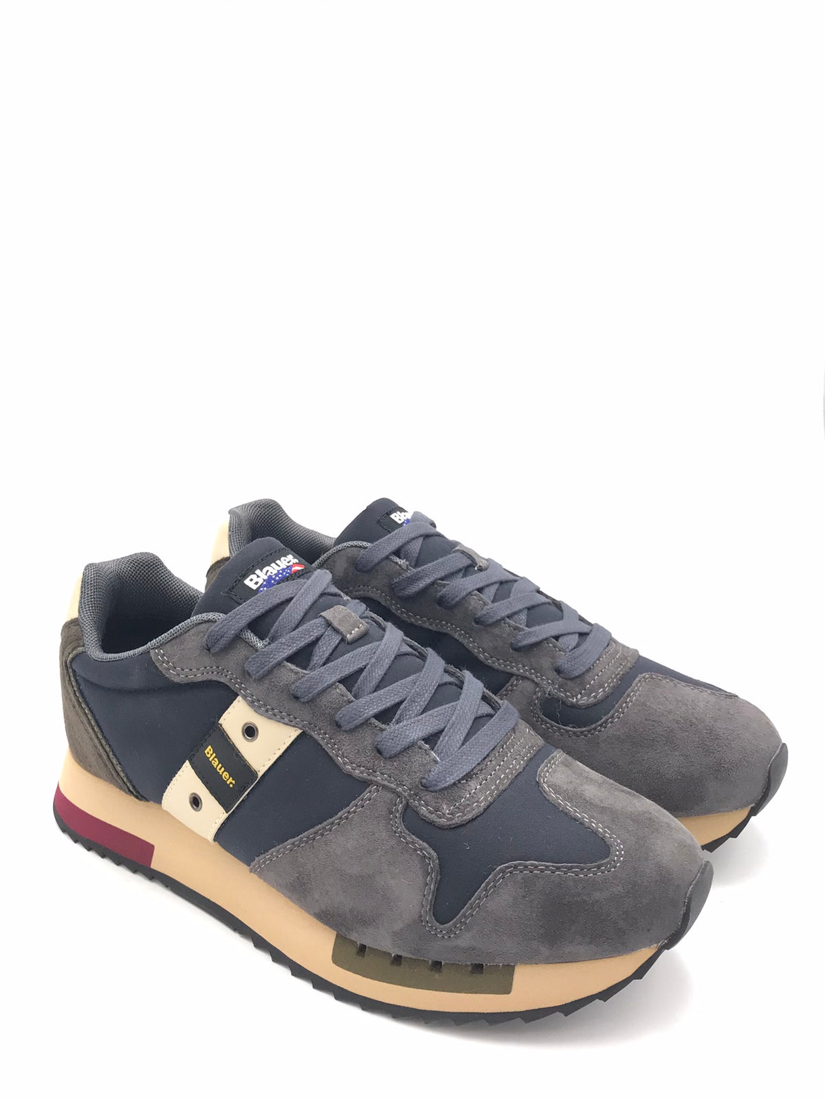 Snaekers Queens 01 blu-taupe QUEENS01 BLU/TAUPE BLAUER 