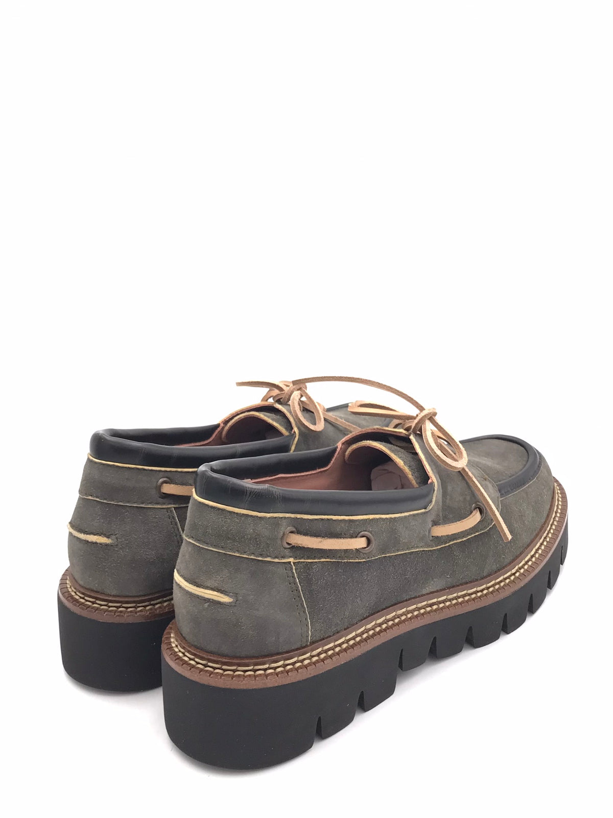 Scarpa barca allacciata in crosta verde bosco 2700 VERDE BOSCO CATERINA C 