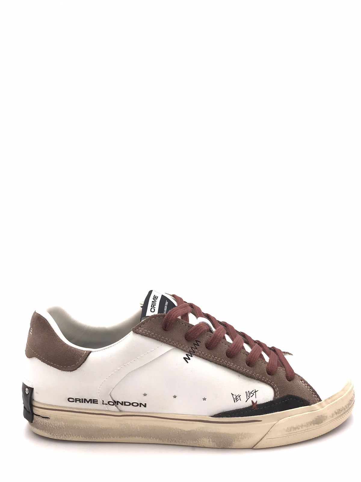 Sneakers Decostructed bianca-taupe 10074 BIANCA/TAUPE CRIME LONDON 