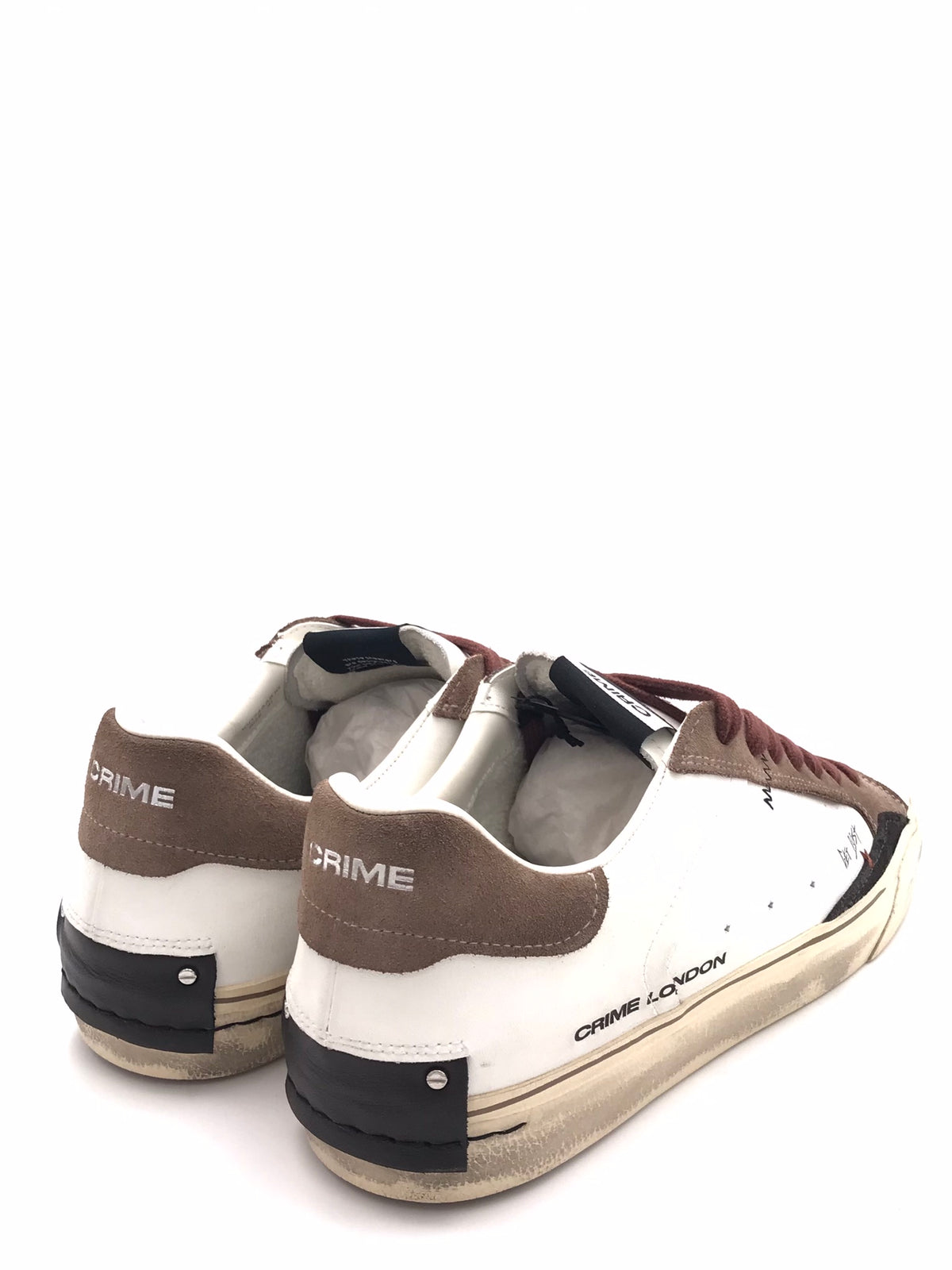 Sneakers Decostructed bianca-taupe 10074 BIANCA/TAUPE CRIME LONDON 
