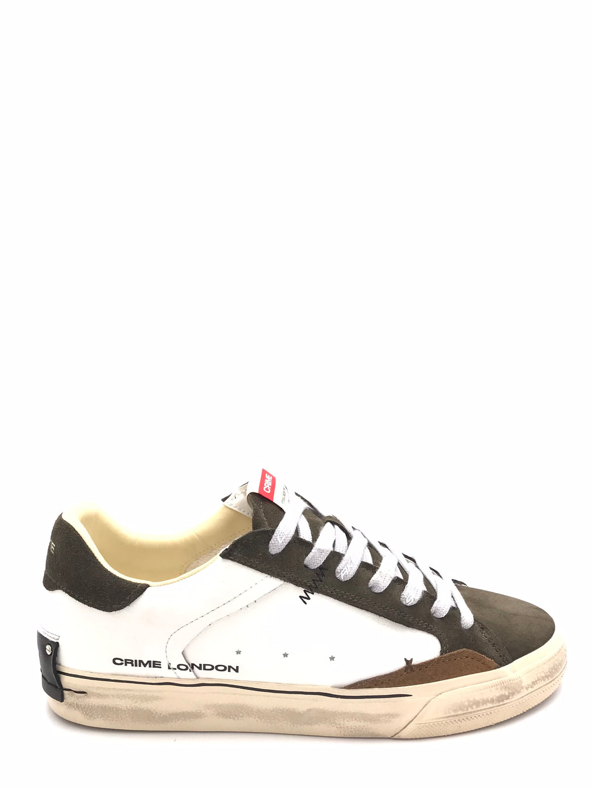 Sneakers Decostructed bianca-militare 10075 BIANCA/MILITARE CRIME LONDON 
