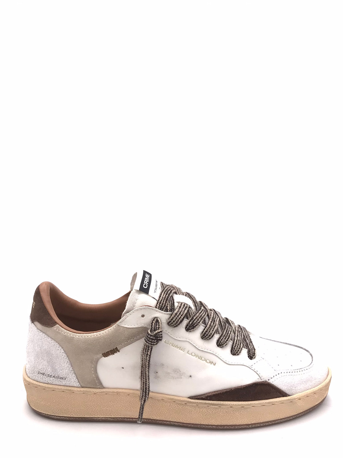 Sneakers Chelsea bianca/marrone 10200 BIANCA CRIME LONDON 