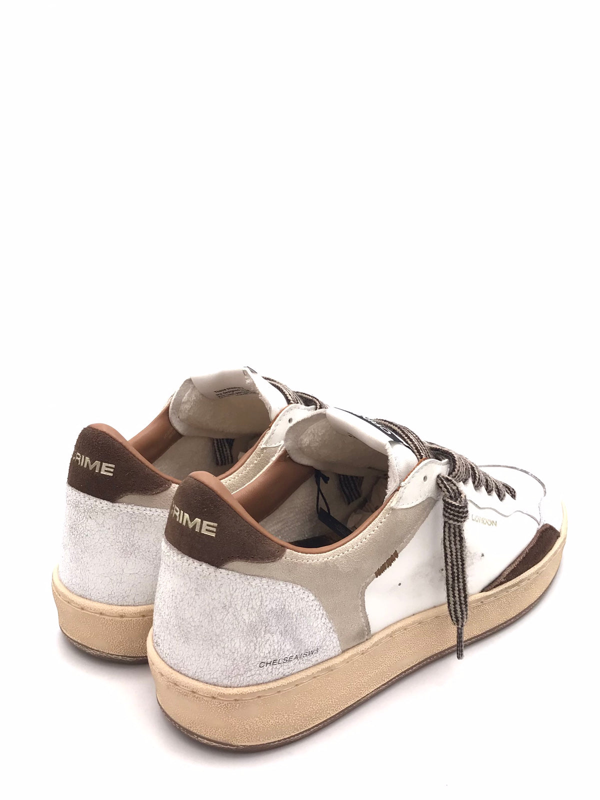 Sneakers Chelsea bianca/marrone 10200 BIANCA CRIME LONDON 
