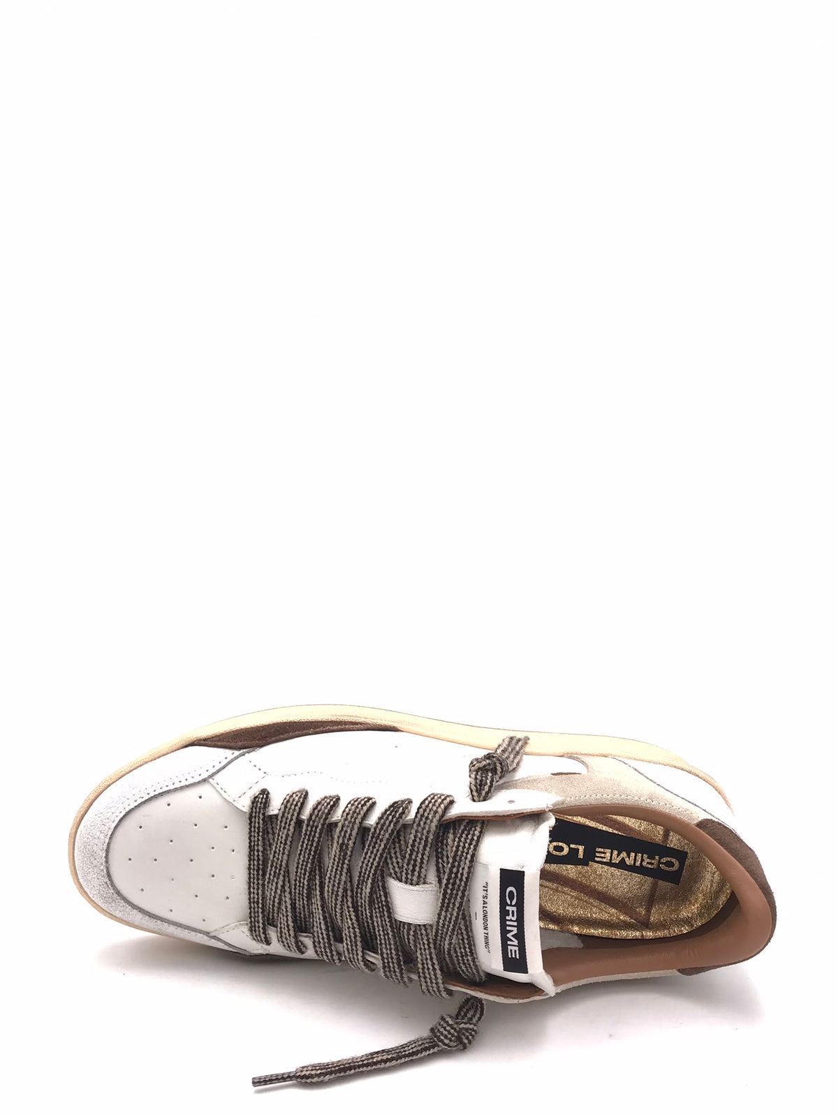 Sneakers Chelsea bianca/marrone 10200 BIANCA CRIME LONDON 