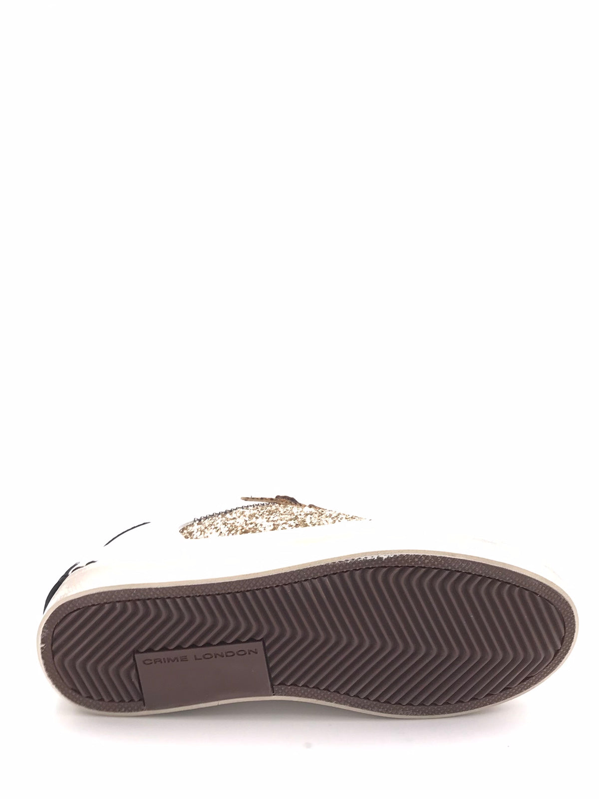 Sneakers distrassed bianca-platino 23008 BIANCO/PLATINO CRIME LONDON 