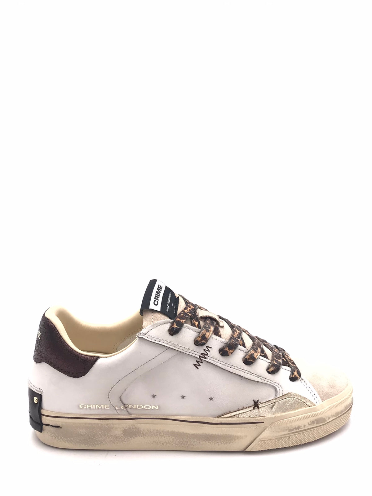 Sneakers deconstructed bianca-beige 23071 BIANCA/BEIGE CRIME LONDON 
