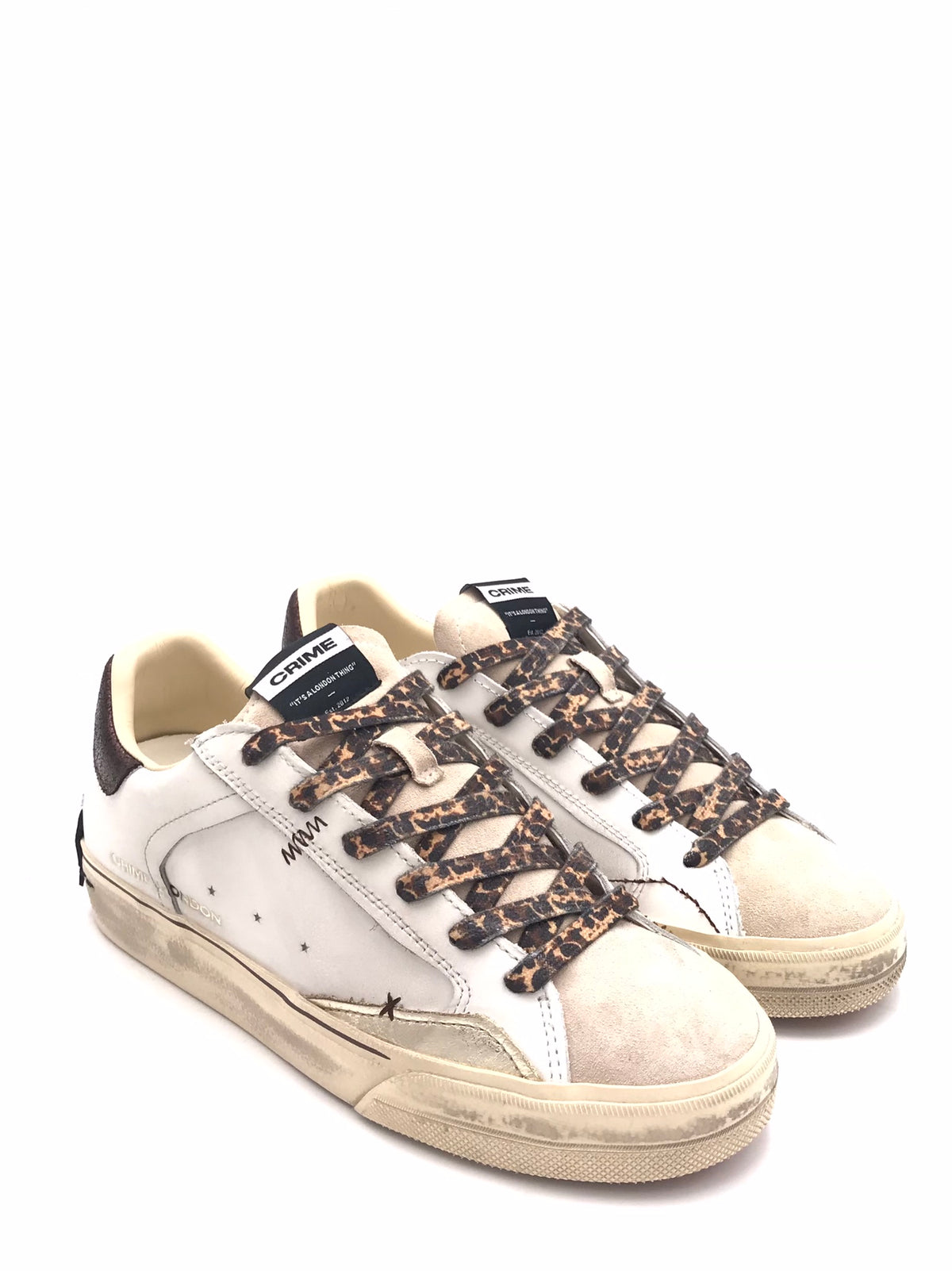 Sneakers deconstructed bianca-beige 23071 BIANCA/BEIGE CRIME LONDON 