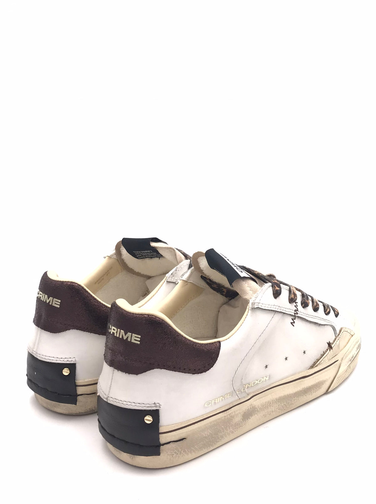 Sneakers deconstructed bianca-beige 23071 BIANCA/BEIGE CRIME LONDON 