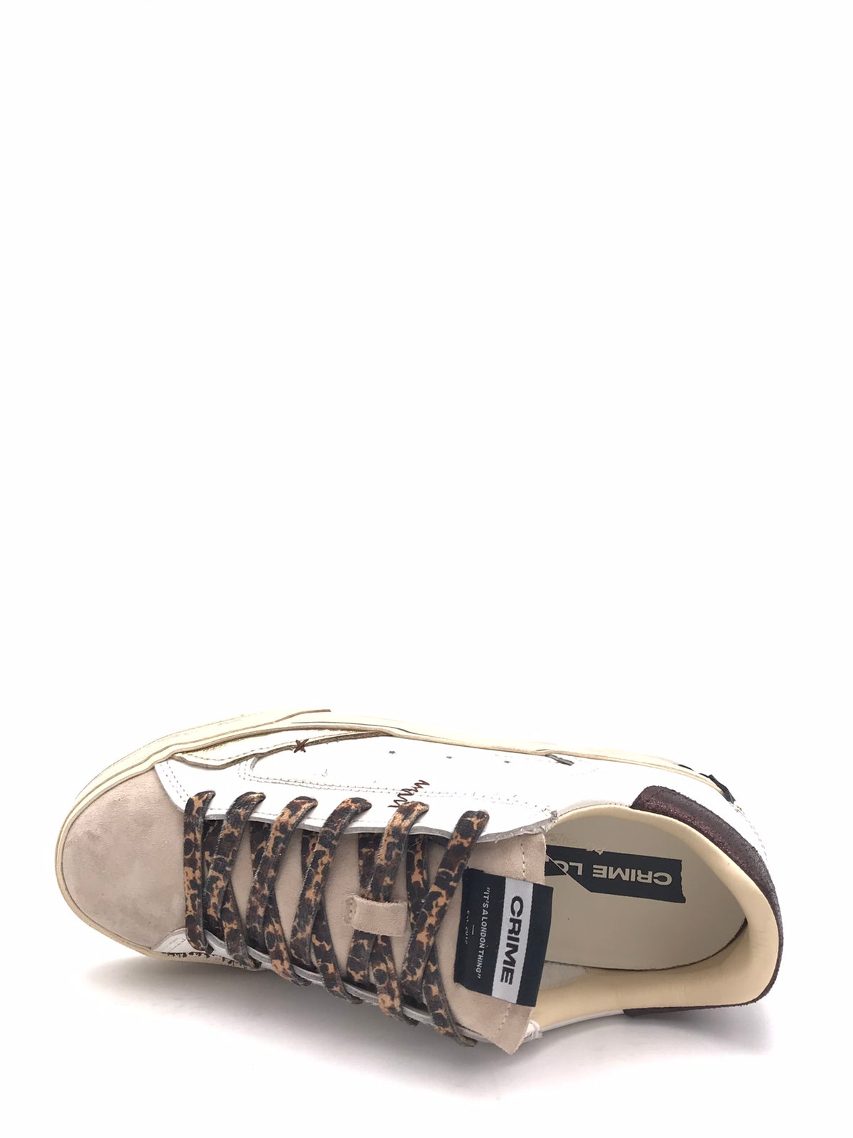 Sneakers deconstructed bianca-beige 23071 BIANCA/BEIGE CRIME LONDON 