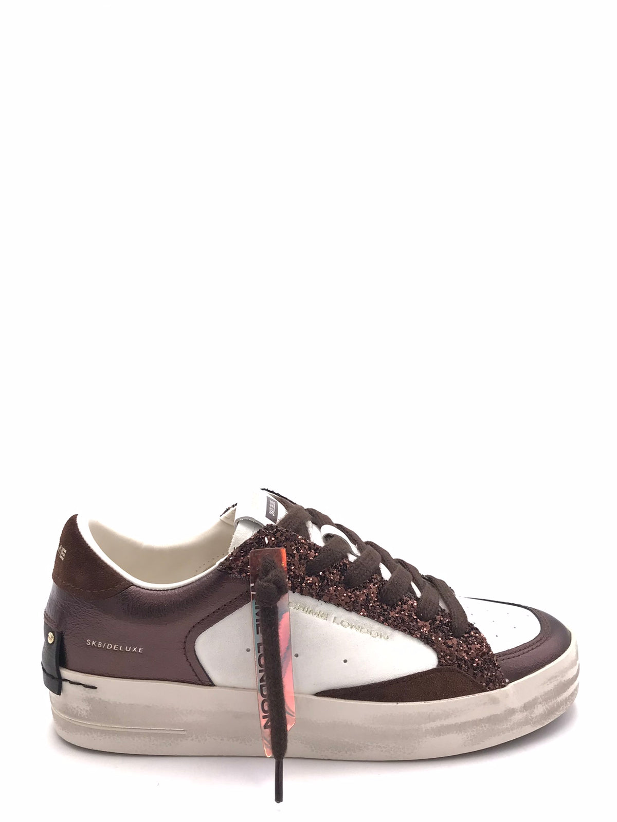 Sneakers sk8 delux bronzo-bianca 23103 BRONZO/BIANCO CRIME LONDON 