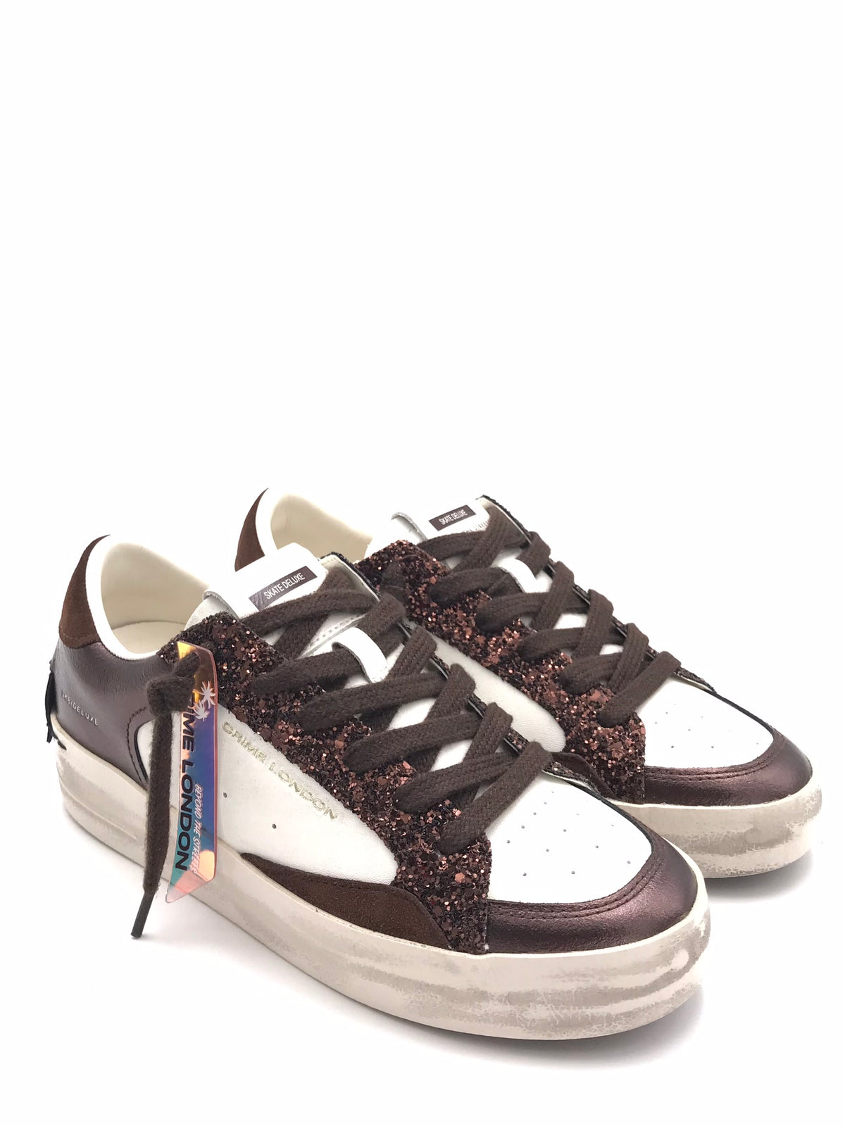 Sneakers sk8 delux bronzo-bianca 23103 BRONZO/BIANCO CRIME LONDON 