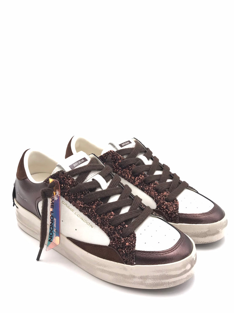 Sneakers sk8 delux bronzo-bianca 23103 BRONZO/BIANCO CRIME LONDON 