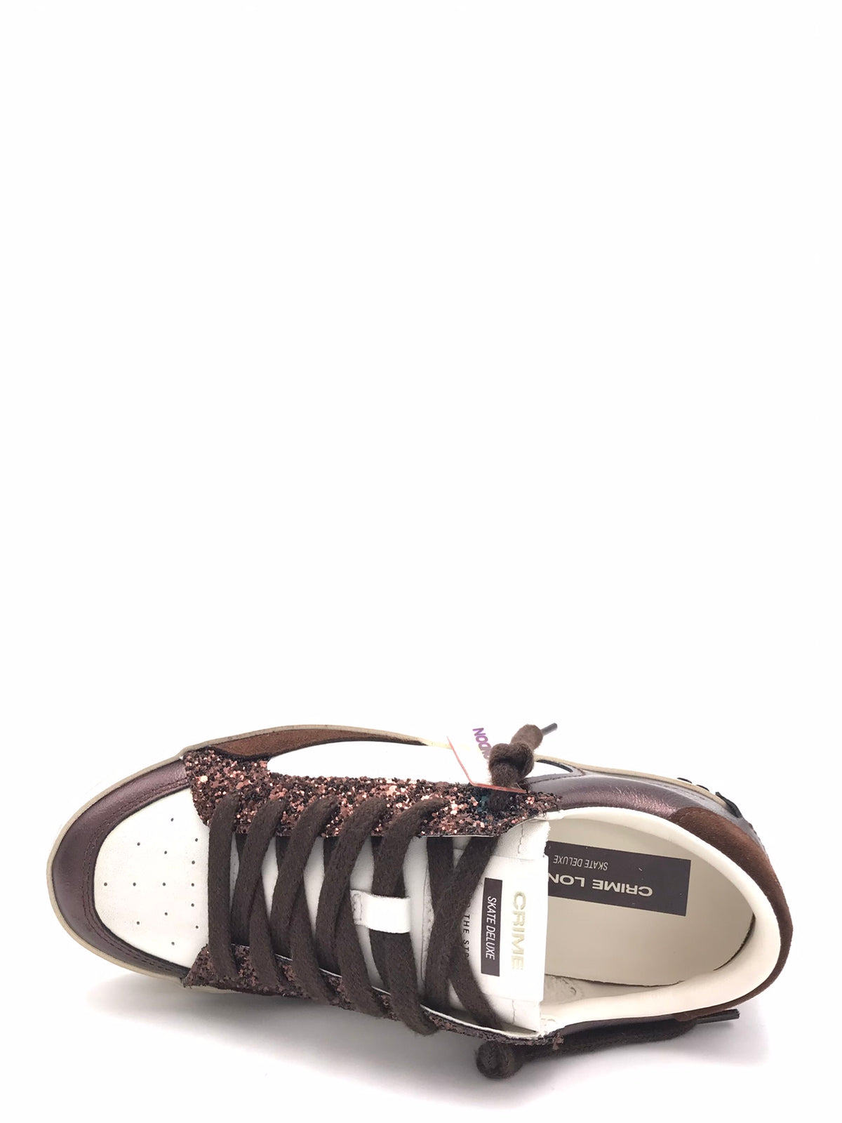 Sneakers sk8 delux bronzo-bianca 23103 BRONZO/BIANCO CRIME LONDON 