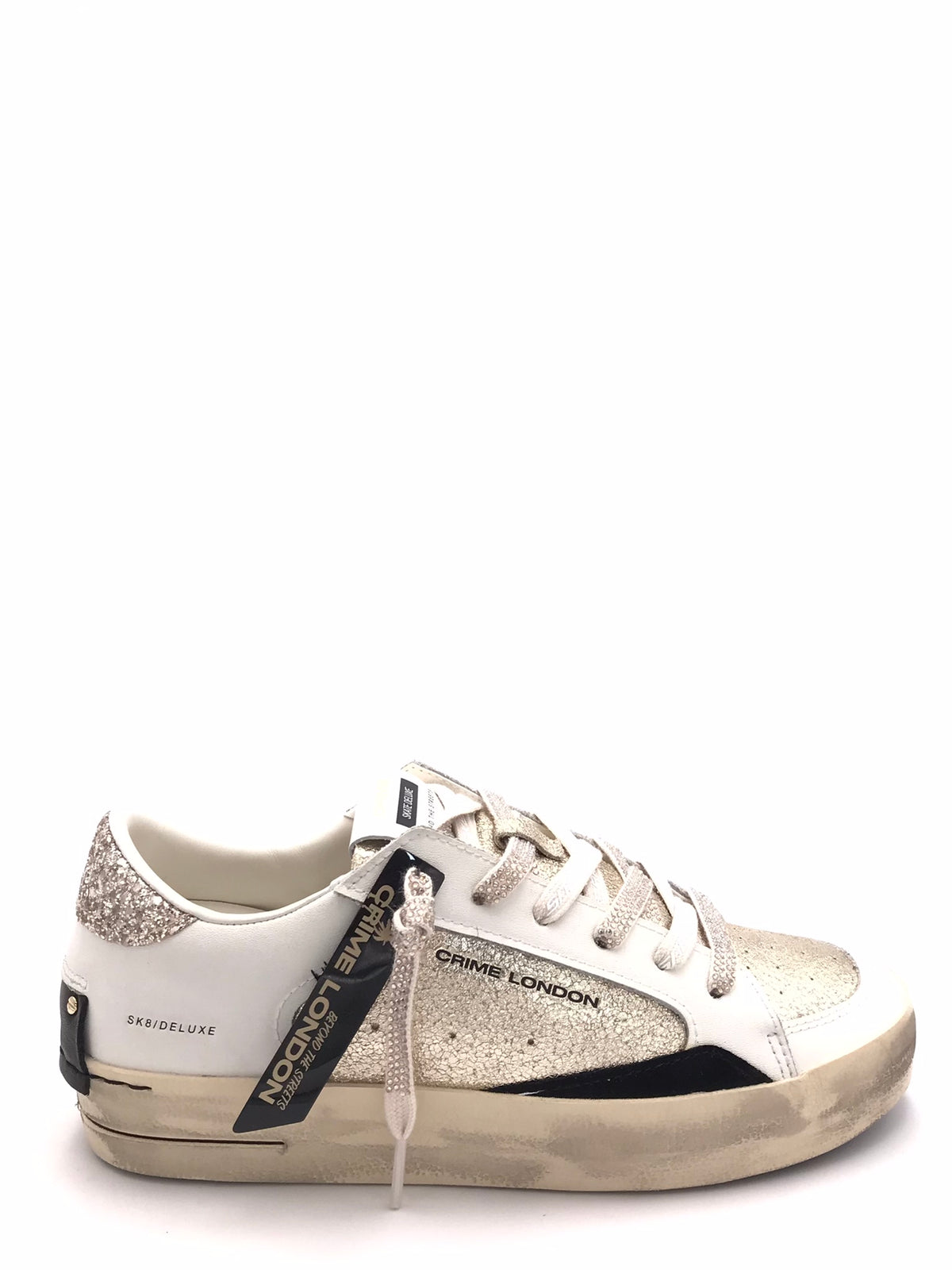Sneakers sk8 delux bianca-platino 23105 BIANCA/PLATINO CRIME LONDON 