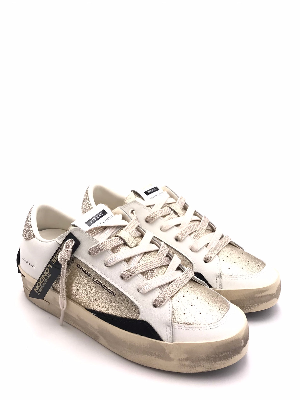 Sneakers sk8 delux bianca-platino 23105 BIANCA/PLATINO CRIME LONDON 