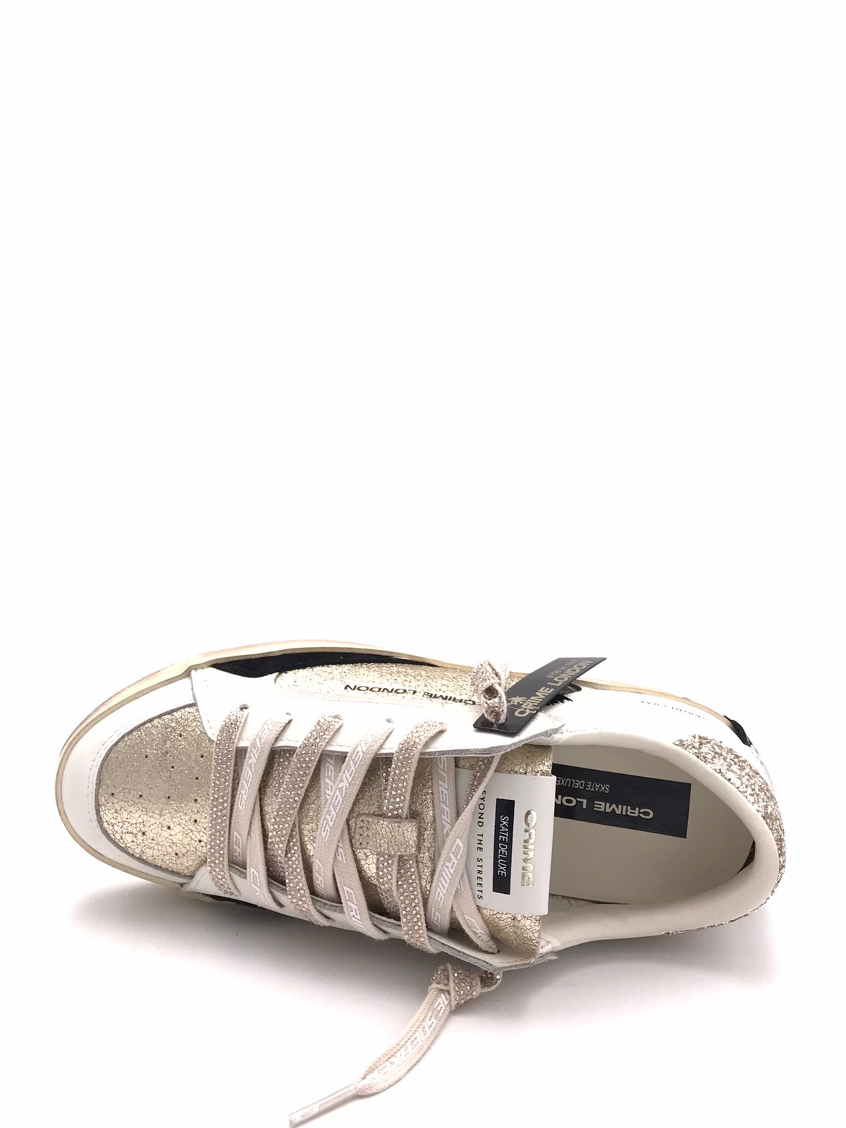 Sneakers sk8 delux bianca-platino 23105 BIANCA/PLATINO CRIME LONDON 