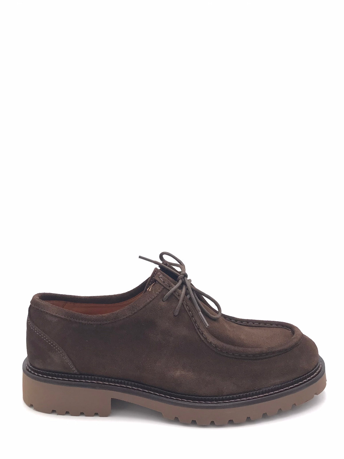Scarpa ingegnere allacciata in crosta marrone 683 MARRONE EXTON 