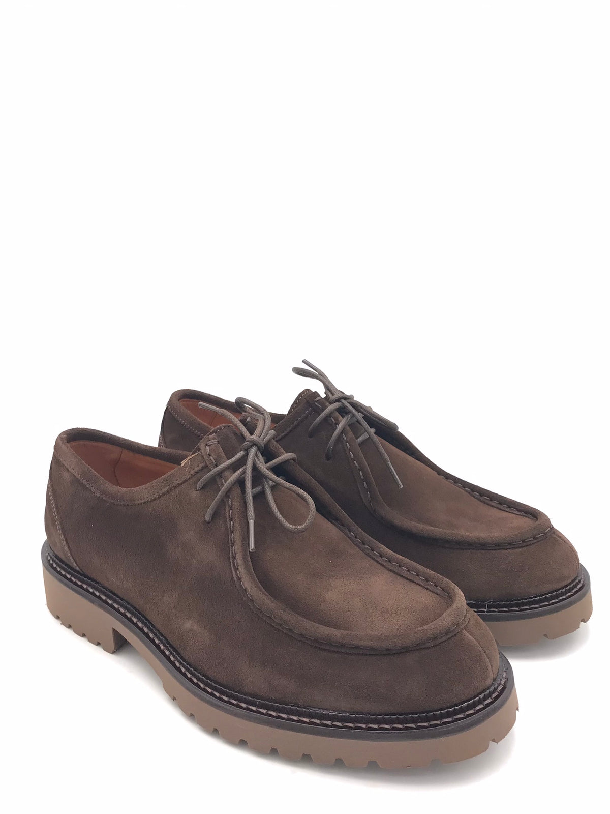 Scarpa ingegnere allacciata in crosta marrone 683 MARRONE EXTON 