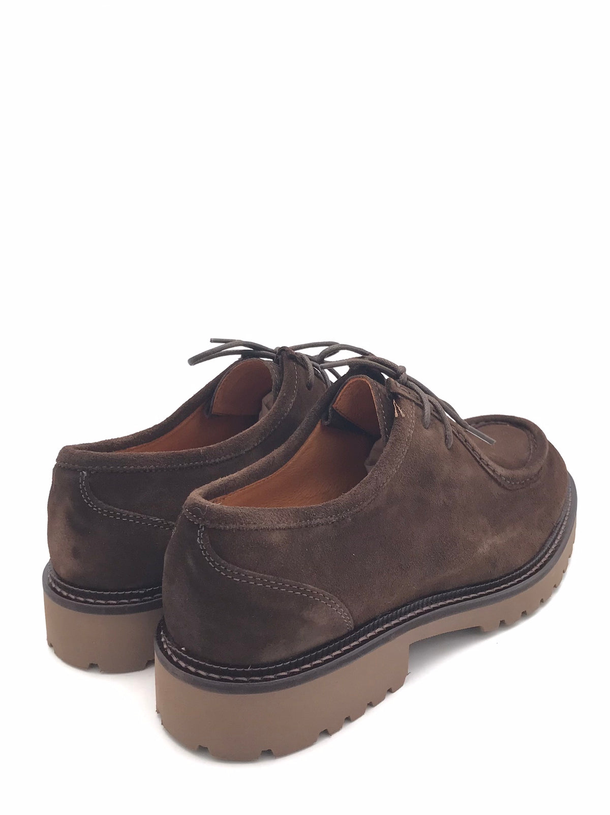 Scarpa ingegnere allacciata in crosta marrone 683 MARRONE EXTON 