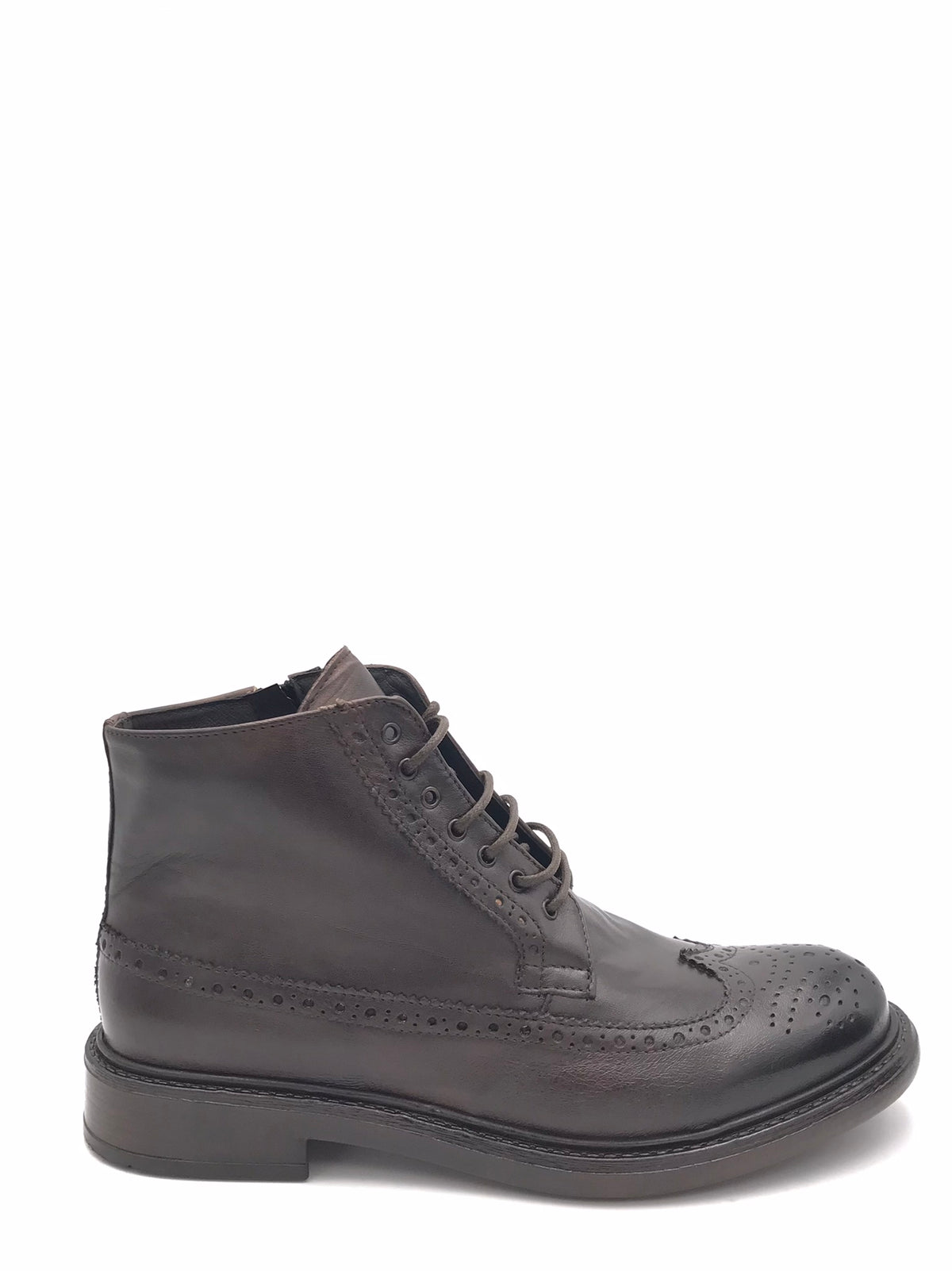 Stivaletto stile inglese in pelle marrone 9821 TESTA DI MORO EXTON 