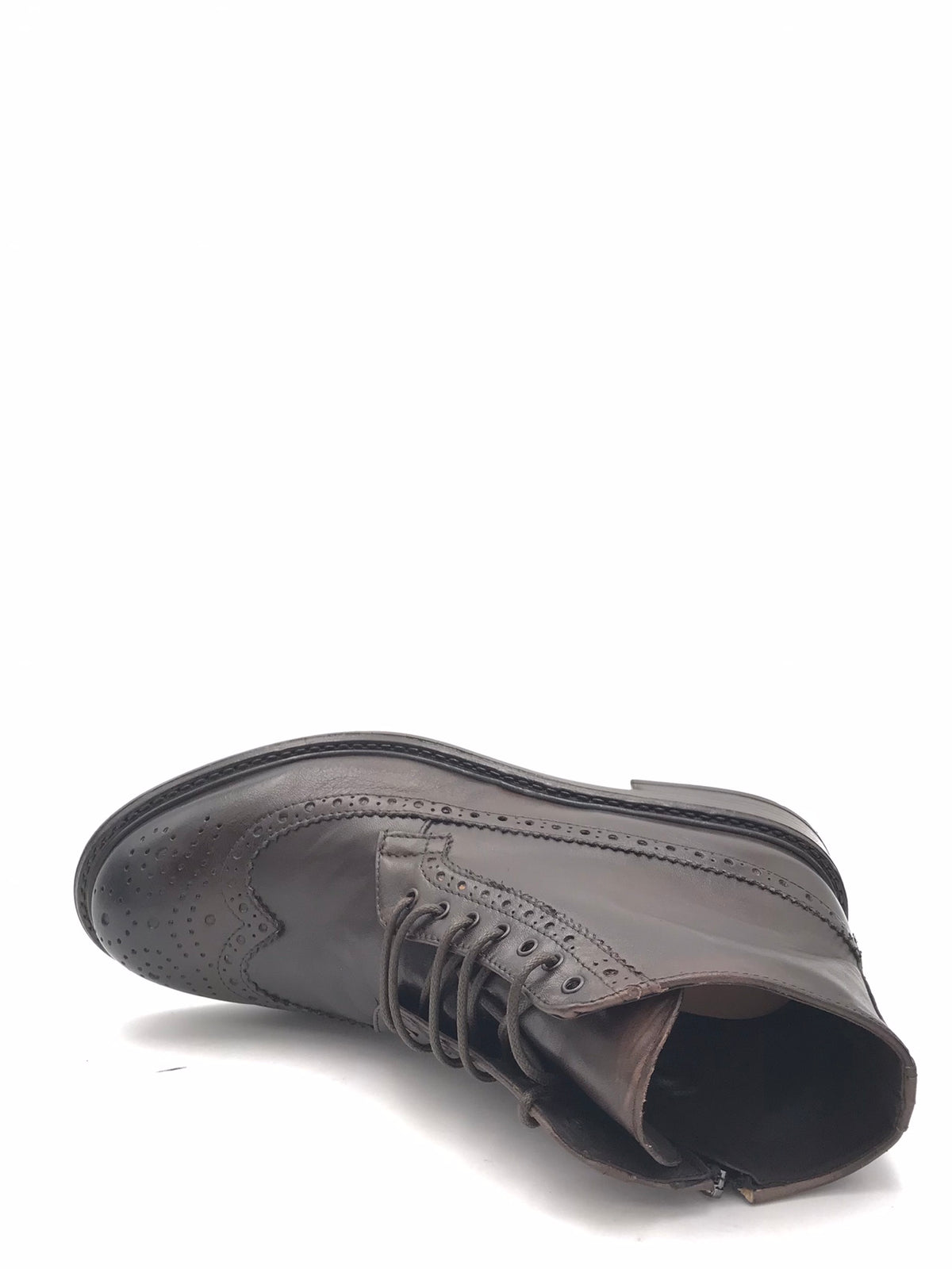 Stivaletto stile inglese in pelle marrone 9821 TESTA DI MORO EXTON 