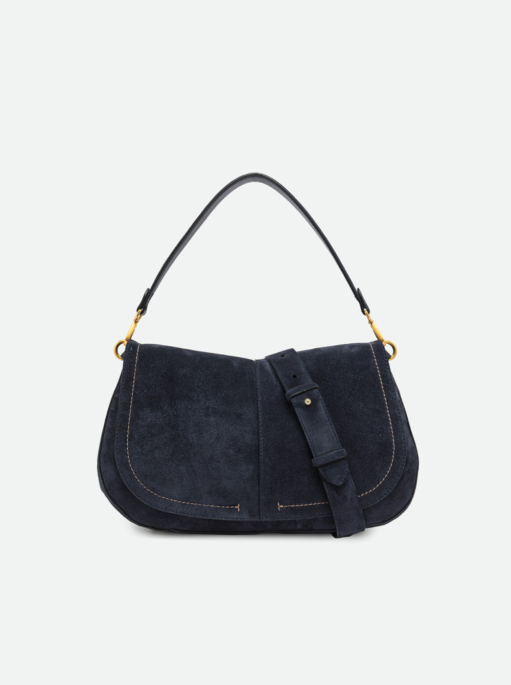 Borsa Helena round in camoscio notturno BS12619 BLU GIANNI CHIARINI 