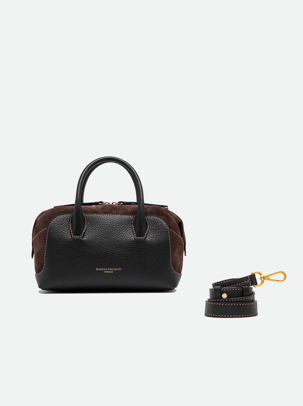 Borsa Gemma small nero-marrone BS12240 NERO/MARRONE GIANNI CHIARINI 