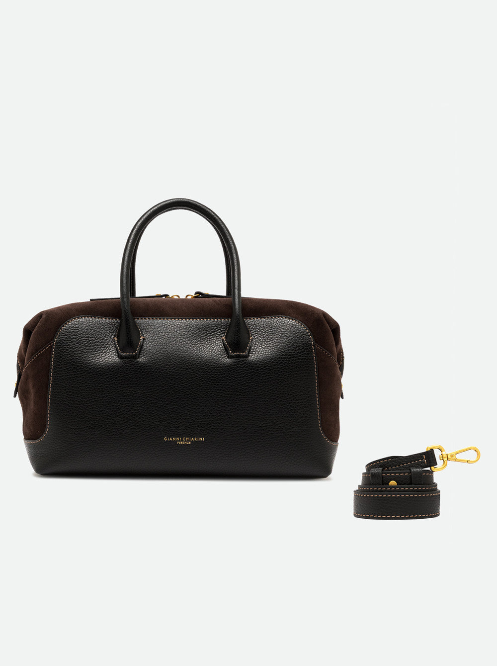 Borsa Gemma large nero-marrone BS12241 NERO/MARRONE GIANNI CHIARINI 